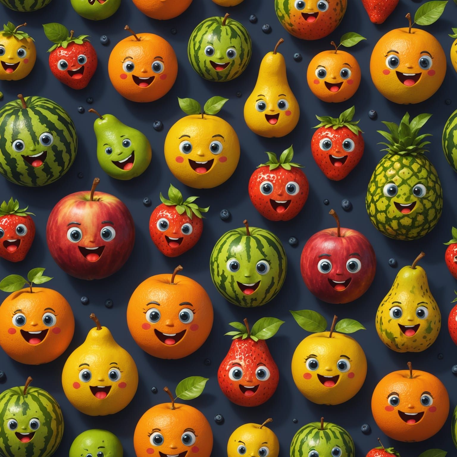 Fantastical Fruit Portraits in Vibrant Colors