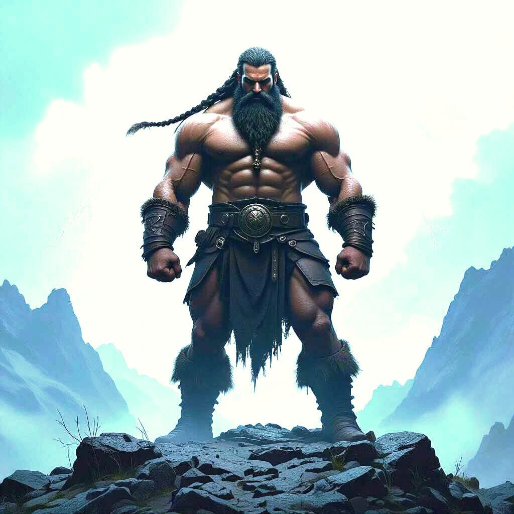 AI's Interpretation of Hamza's Giant