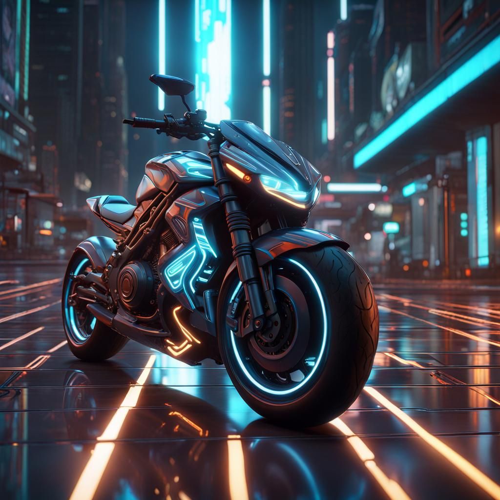 Holographic Motorcycle