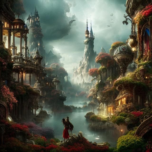Epic Wonderland Scene in Digital Matte Painting