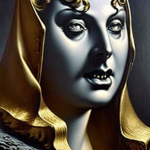 Dark Fantasy Horror Scene as Woodcut Engraving