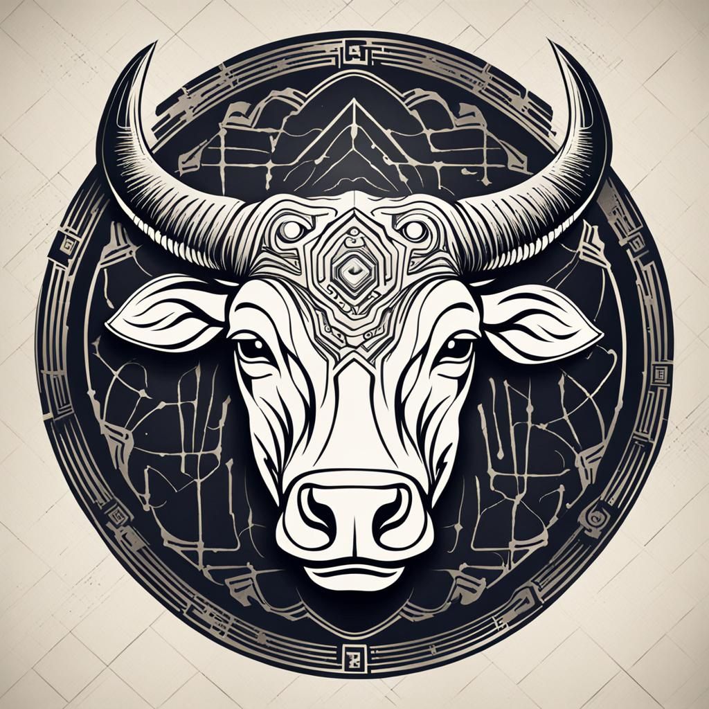 Zodiac Taurus Head Logo: Strength and Focus