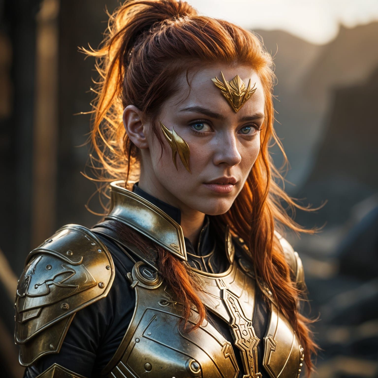 Ethereal He-Man Warrior Teela in Golden Armor