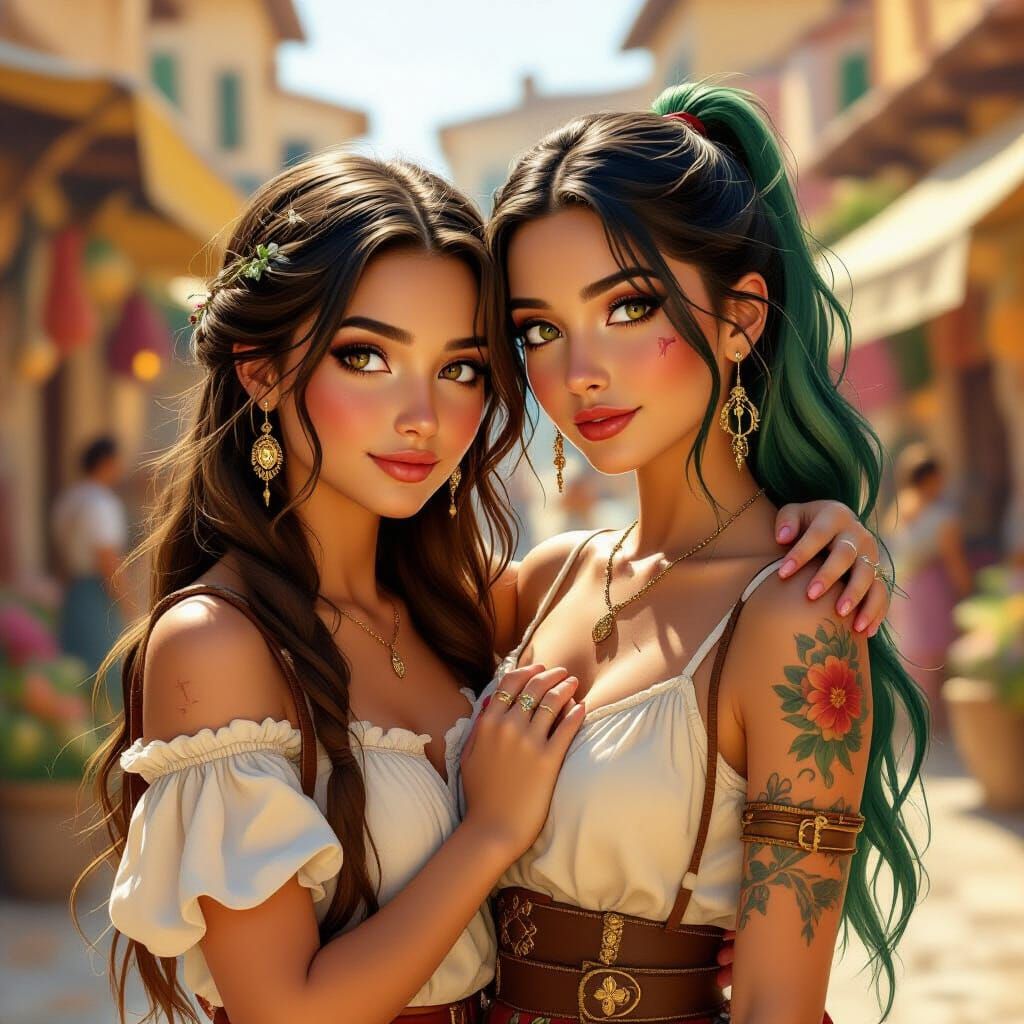 Roman Farmer and Princess in Gurney Style