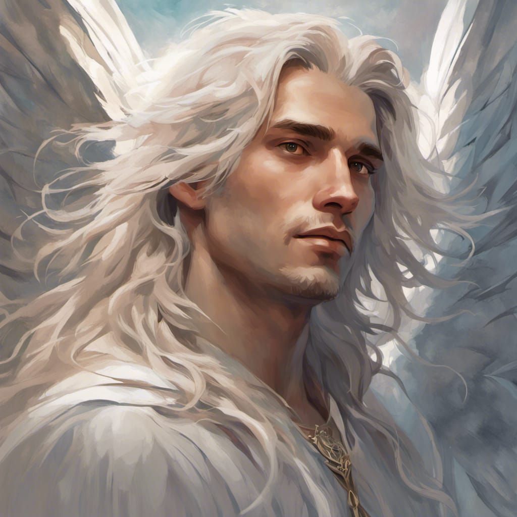 Ethereal Angel Portrait in Digital Art Style