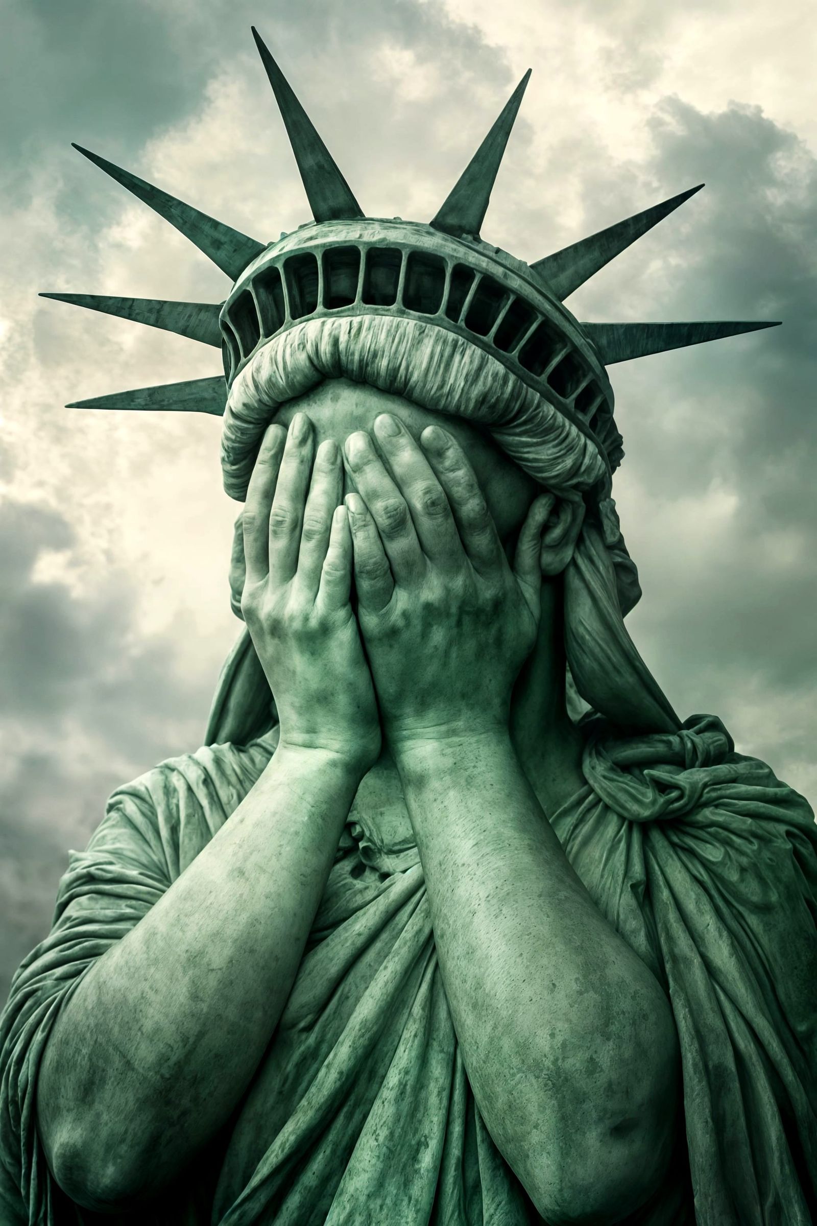 Statue of Liberty in Shame: Symbolic AI Art