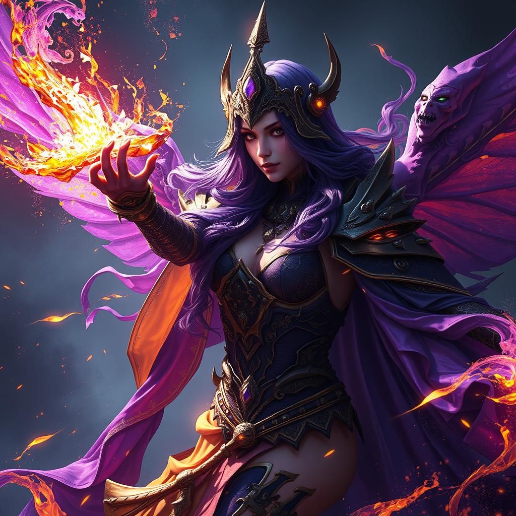 Sorceress in Dark Fantasy Art Style