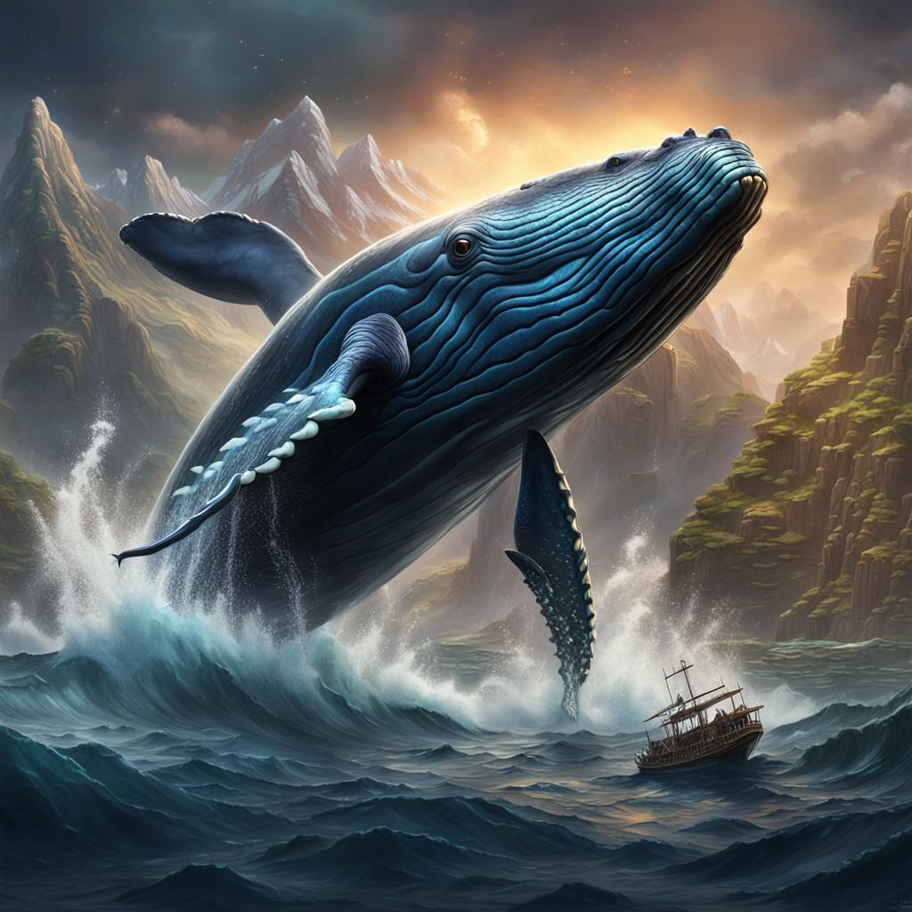 Detailed Humpback Whale Matte Painting