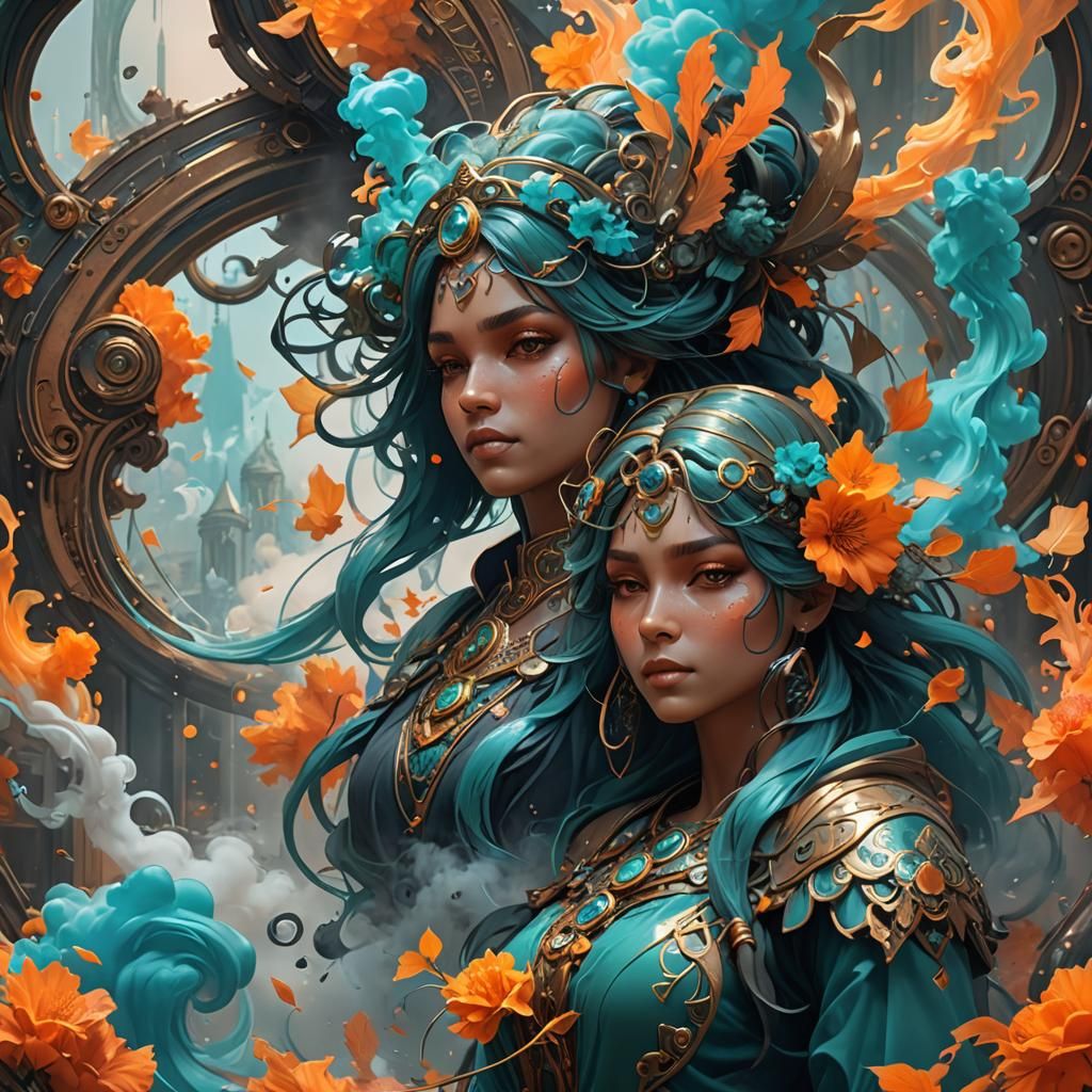 Ethereal Smoke Forms: Hyperdetailed Concept Art