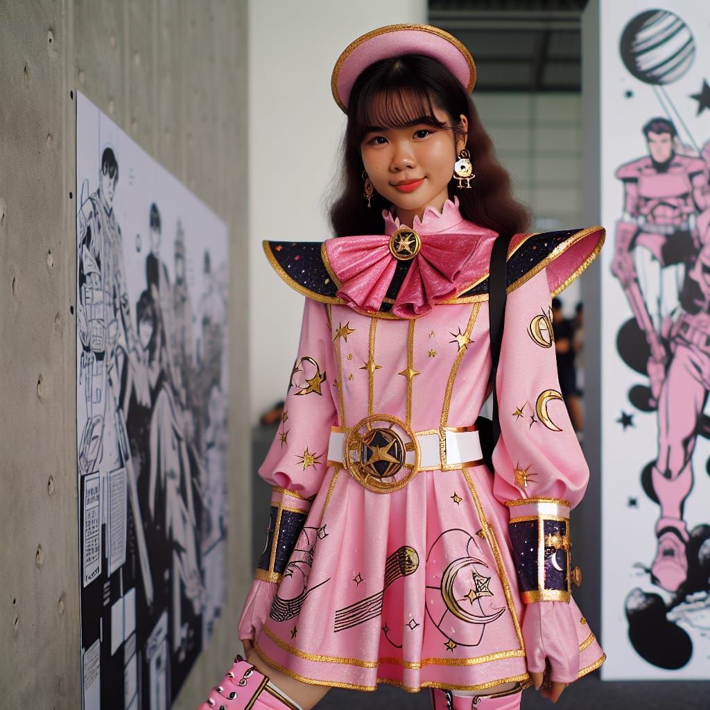 18 year old Vietnamese woman with bangs as Sailor Star Heale...