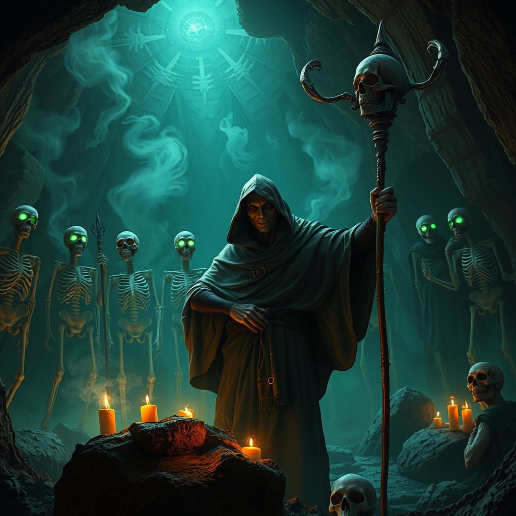 Roman Necromancer Ritual in Catacombs