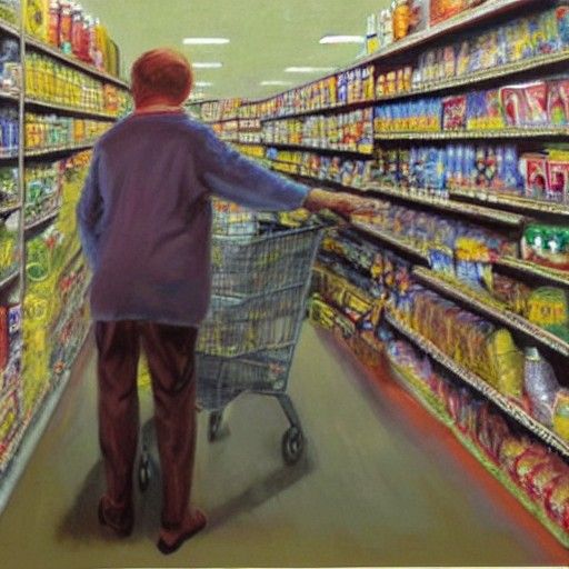 Man Seeks Asylum: Oil Painting