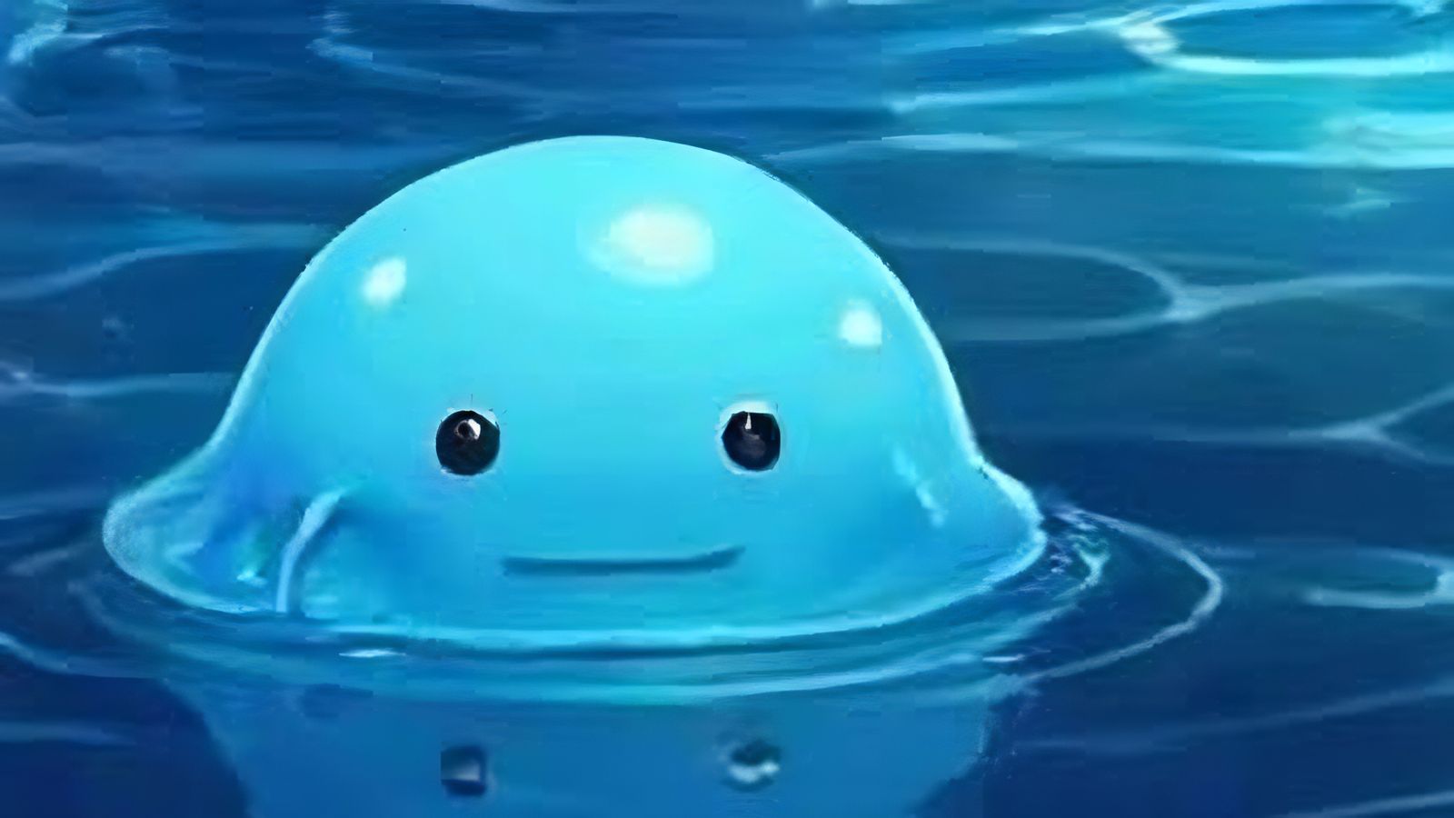 Anime Water Spirit Goddess in Epic Pose