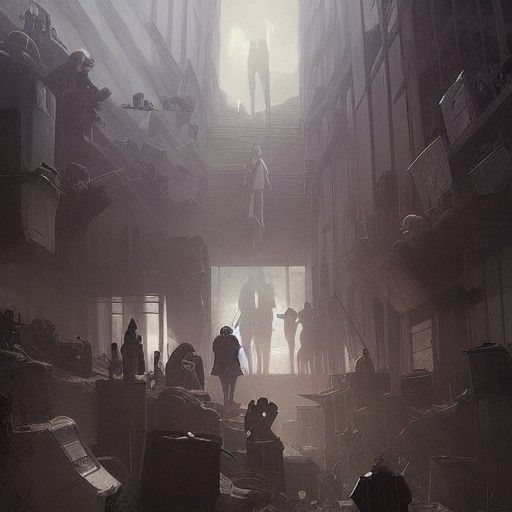 Sinister Expulsion Scene in Baroque Style