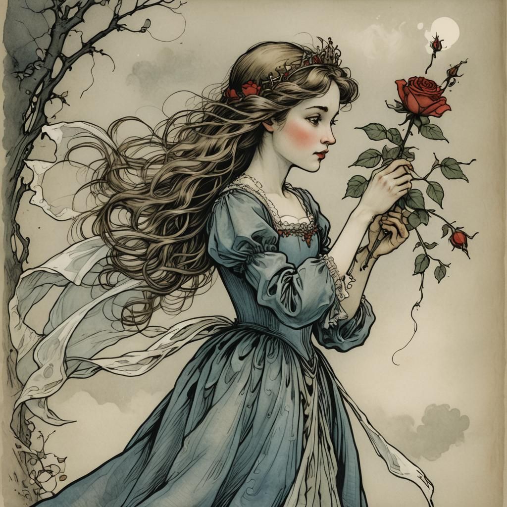 Princess and Rose in the Wind