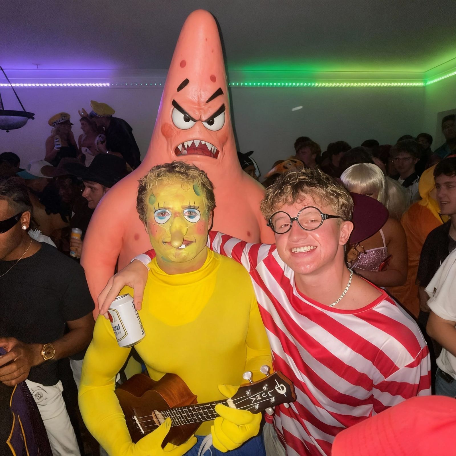 Lifelike Evil Patrick Star with Human Skin Texture