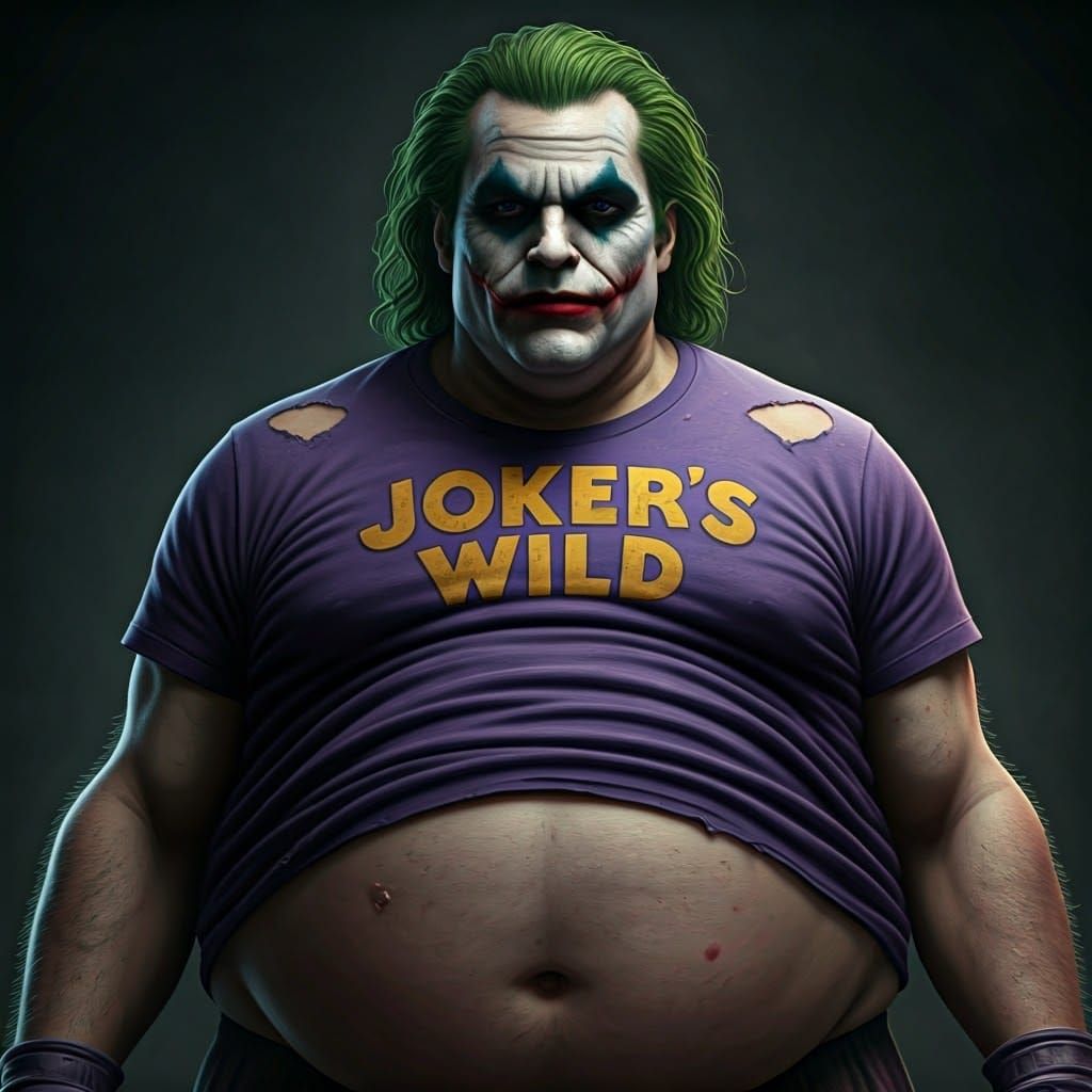 Hyperrealistic Joker Portrait in Bold Colors