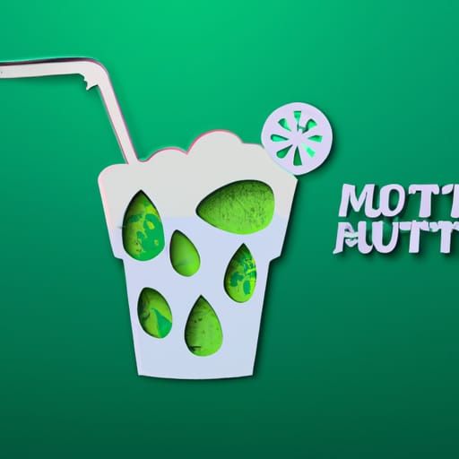 Mojito in Paper Cut Art Style