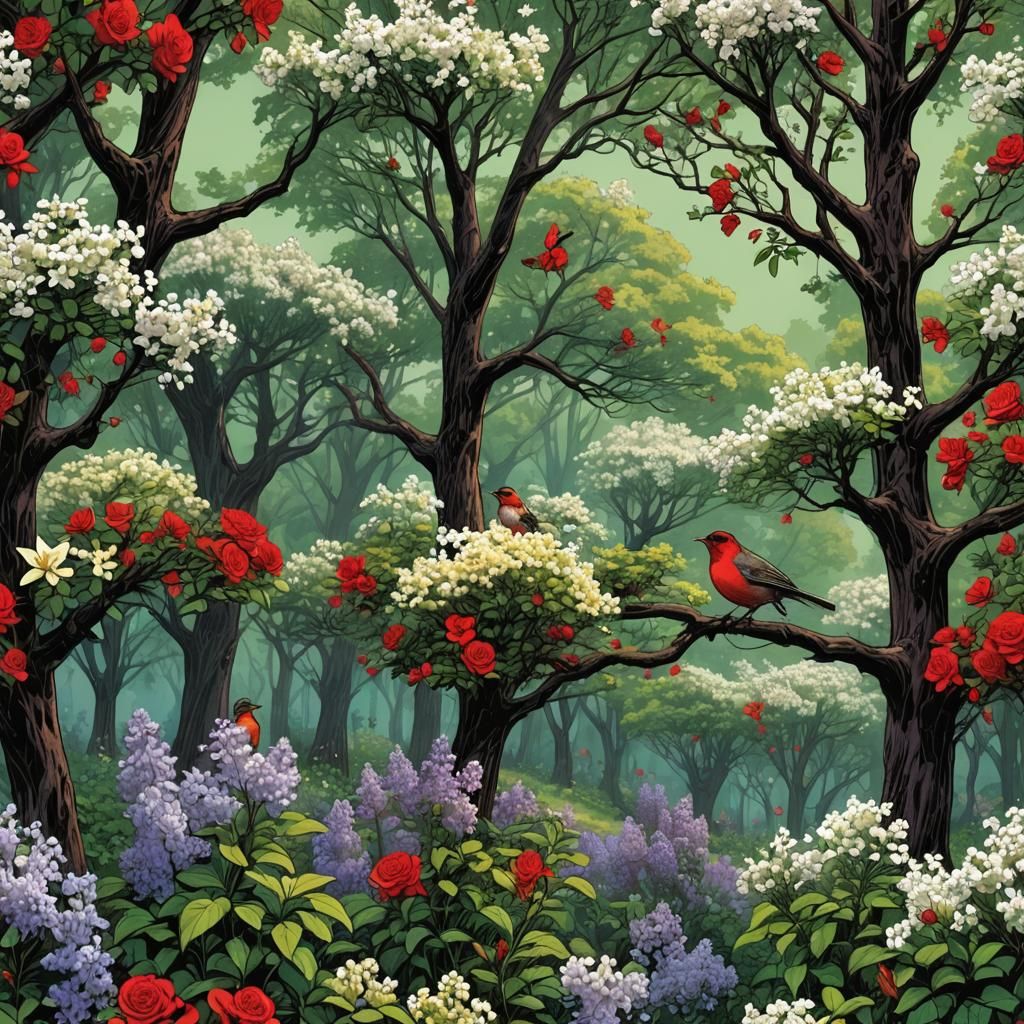 Roses, Violets, and Lilacs in Comic Book Art