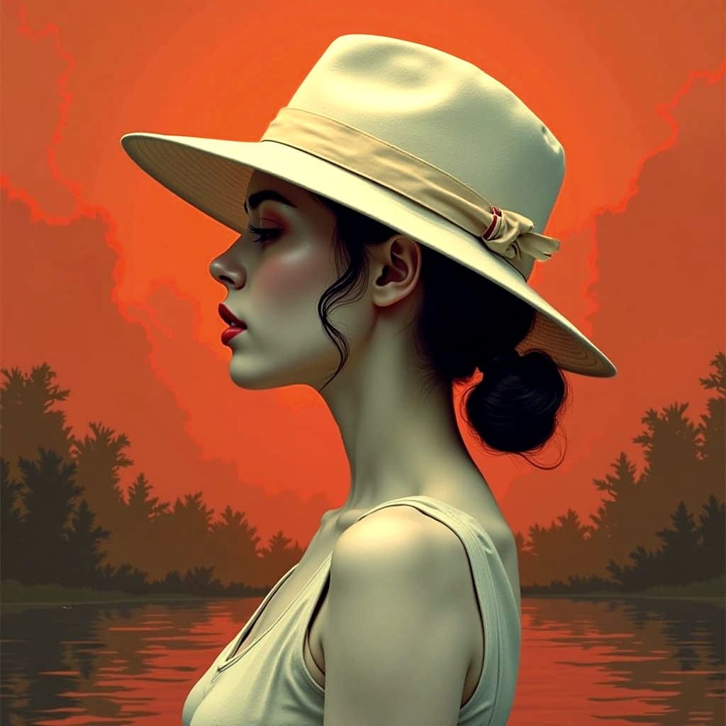 Abstract Swirls of Red and Crimson in Dynamic Motion