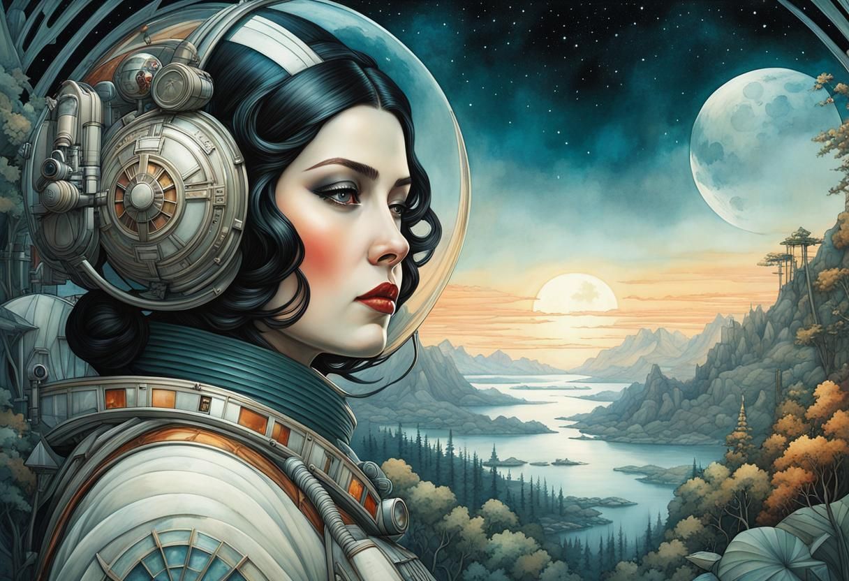 Star Wars Rebel Pilot in Watercolor Style