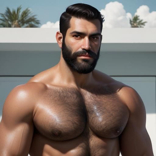 Hirsute Man Portrait in Professional Photography Style