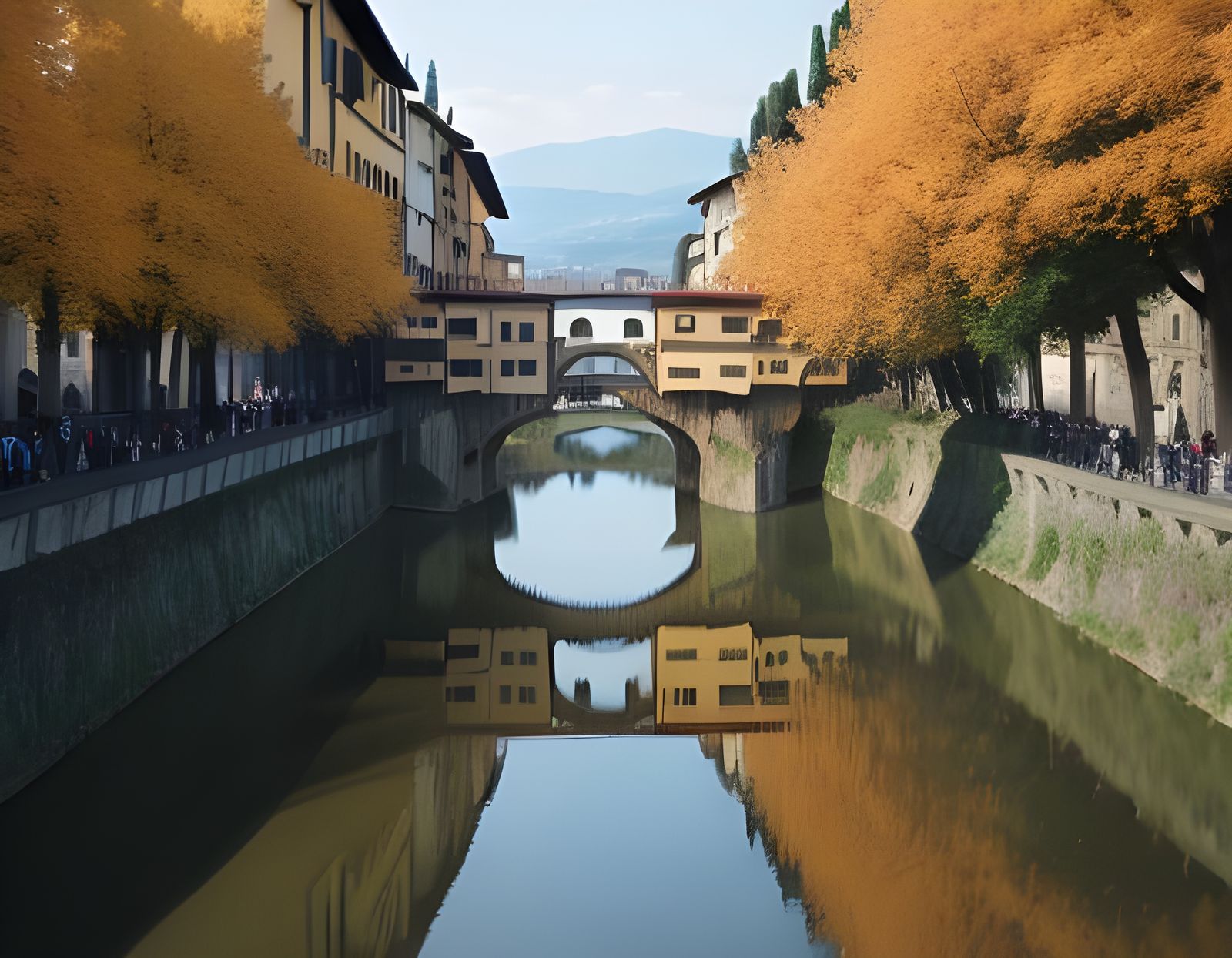 Empty Florence, Italy in Autumn