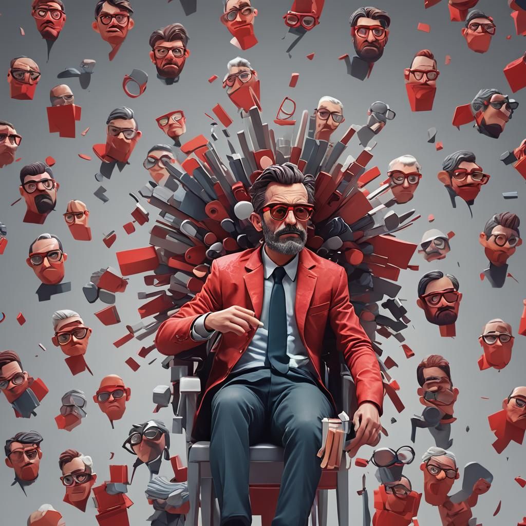 Man with Red Hair in Pixar-Like 3D Animation