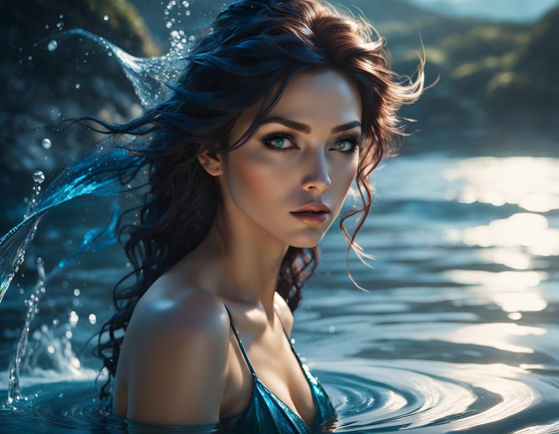 Water Witch Landscape in Photorealistic Style