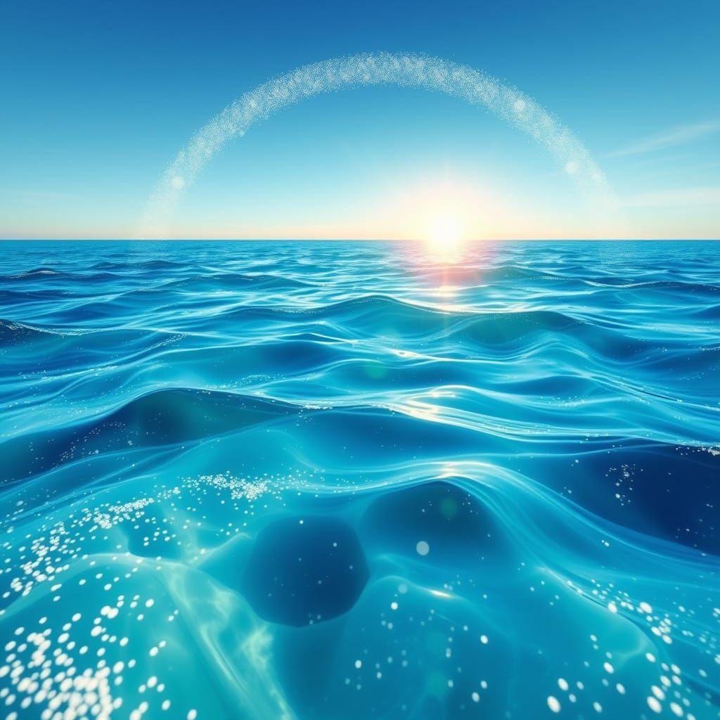 Luminous Meadow Seascape in Impressionist Style