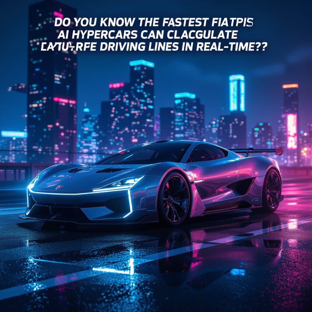 Cyberpunk AI Hypercar in Neon Cityscape