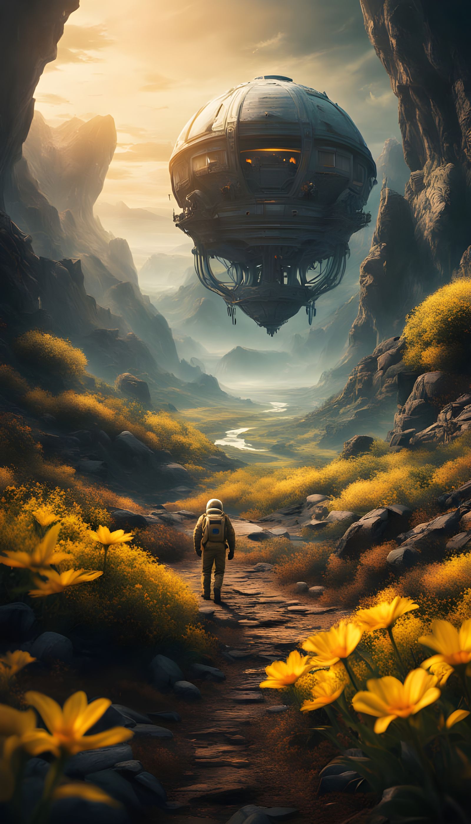 Exploring a new world.