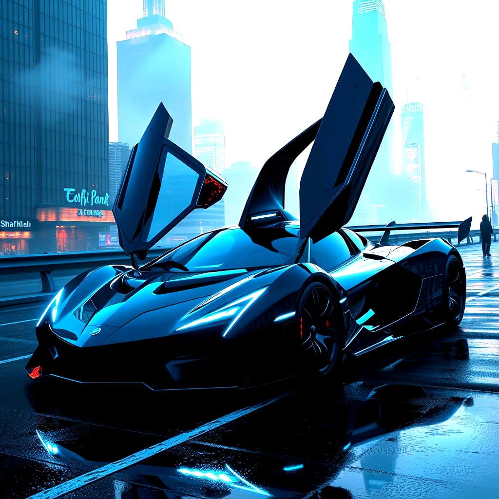 Futuristic Gothic Super Car