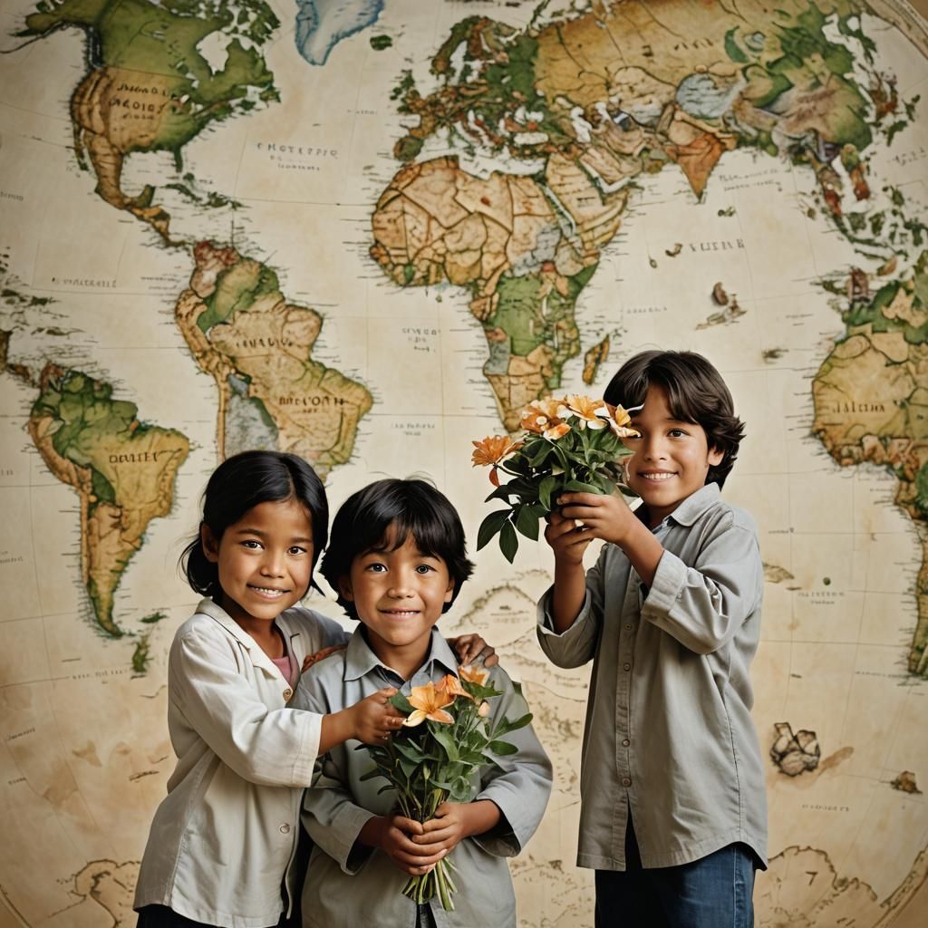 Children with Plants: Hyperrealistic Portrait Photography