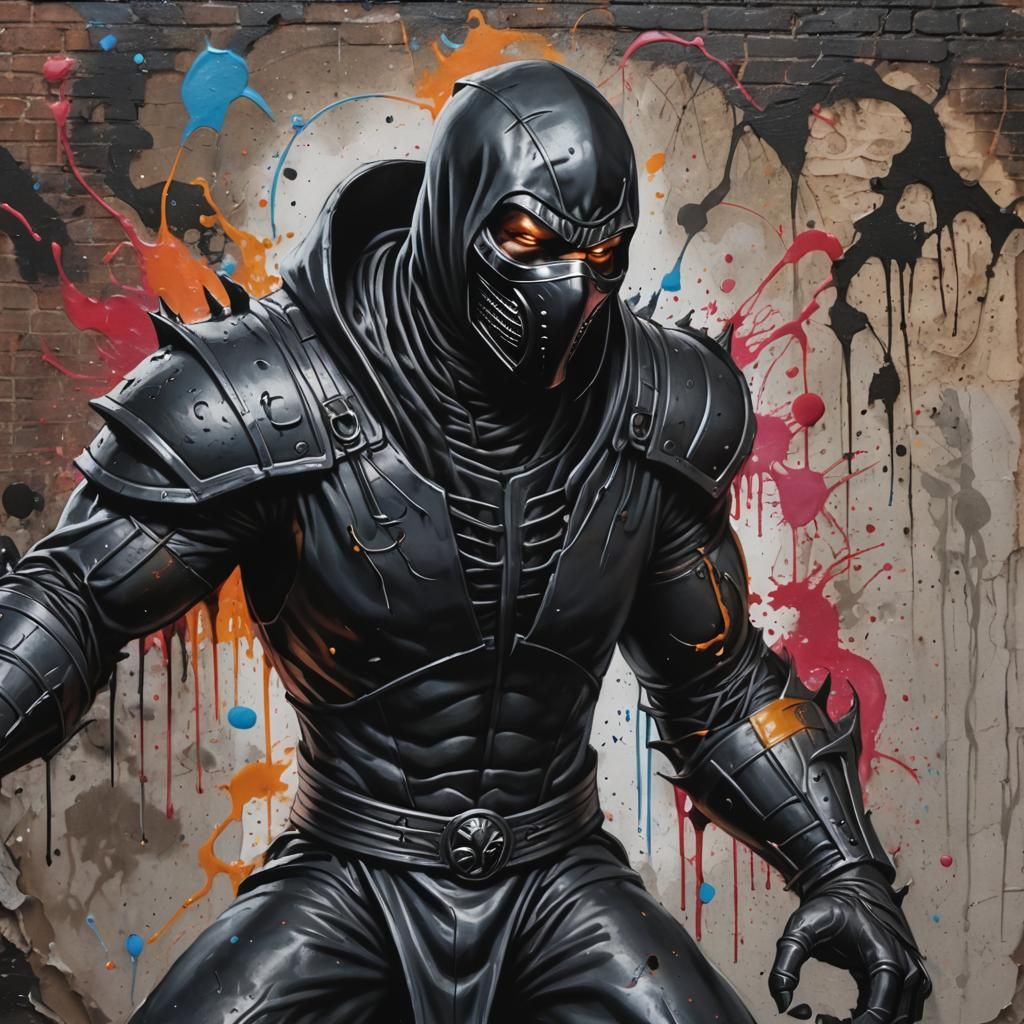 Noob Saibot Graffiti Art in Ultra Quality