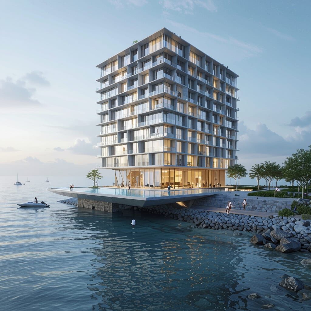 High-Tech Hotel Bridges Land and Water Seamlessly