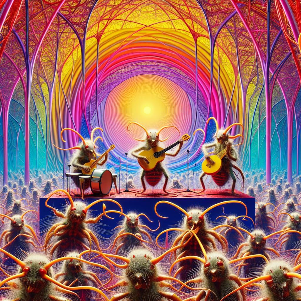 Psychedelic Lice Form a Jam Band and Groove Out In the Funky...