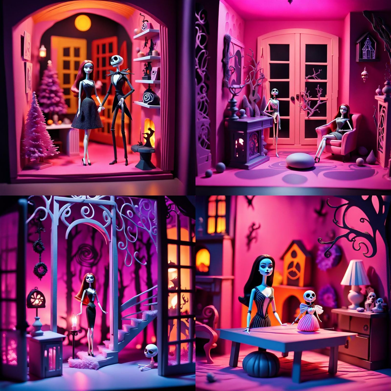 Nightmare Before Christmas and Barbie Diorama