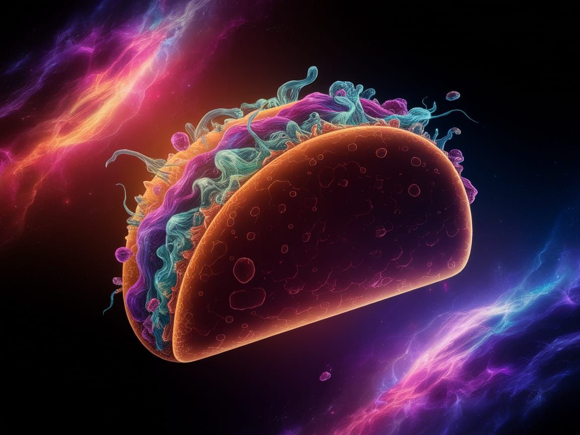 Nebula Taco: Detailed Matte Painting in Deep Color