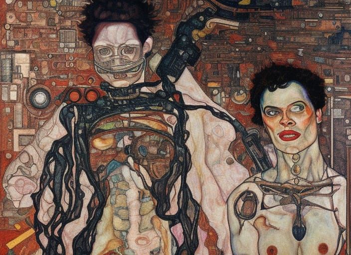 Self-Aware Machines in Dystopian Surrealism