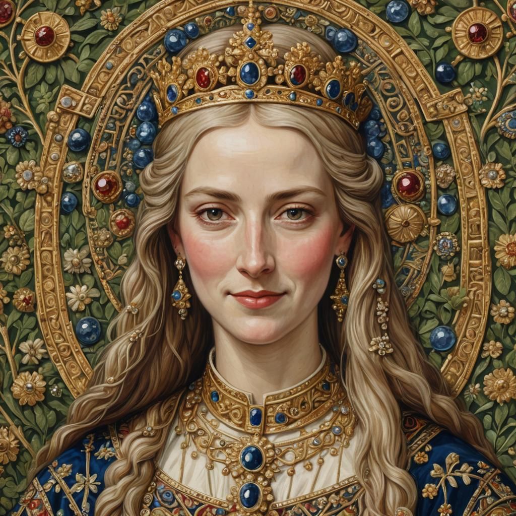 Saint Queen Æthelburh in Anglo-Saxon Attire