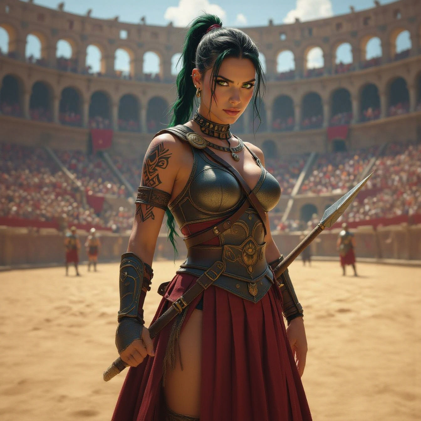 Roman Gladiator Princess Cassia in Gritty Realism