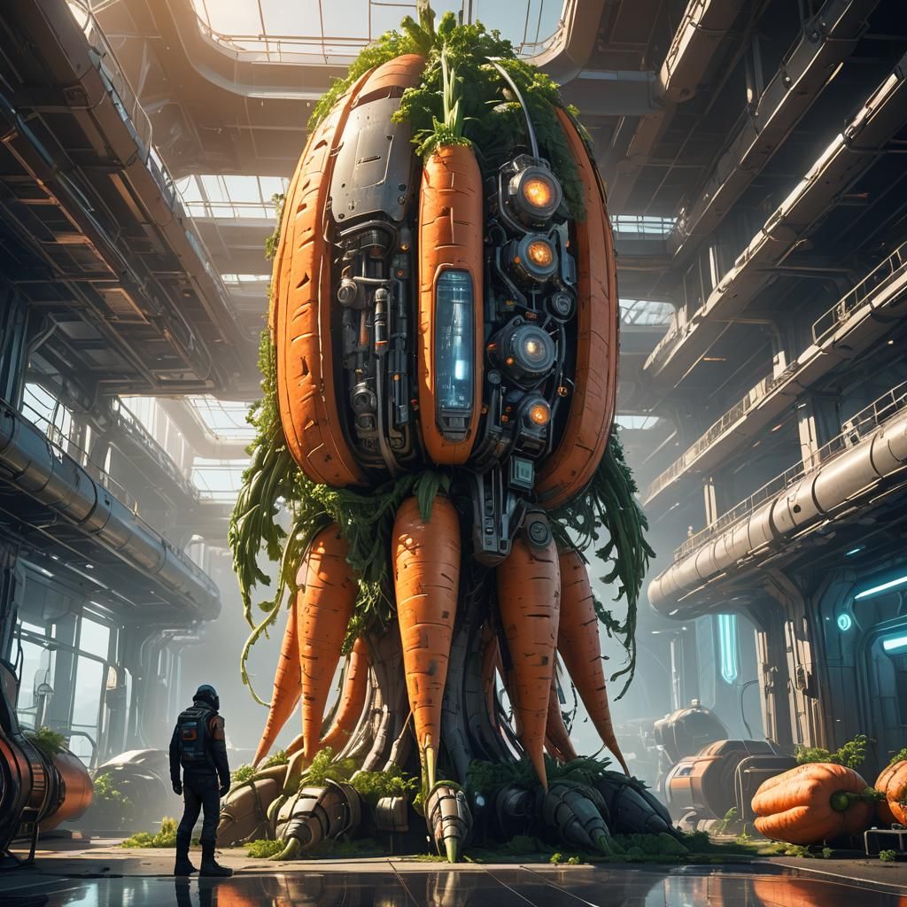 Futuristic Sci-Fi Carrot Concept Art