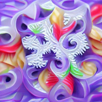Fauvist Quilled Snowflake Pattern in 8k