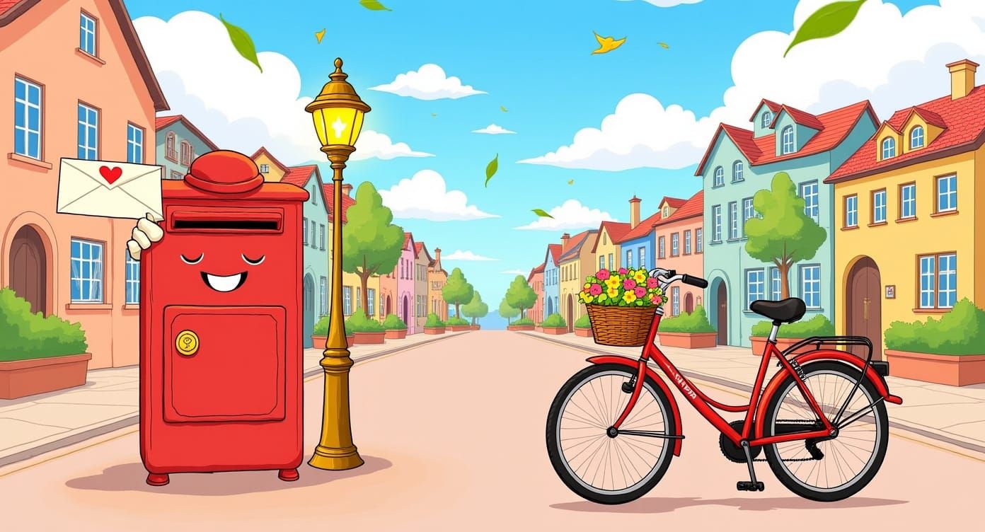 Whimsical Town Objects Come Alive in Vibrant Illustration