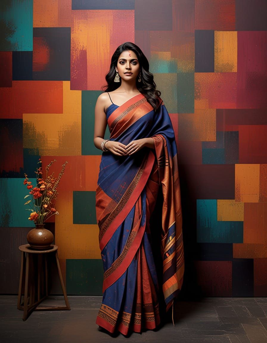 Vivid geometrics unveil the essence of cultural grace