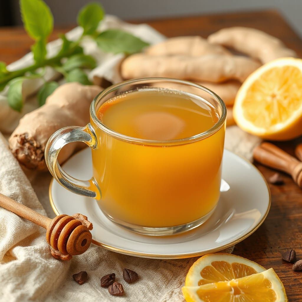 Warm Ginger Tea with Honey