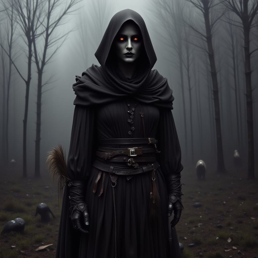 Medieval Executioner in Darkened Shadows