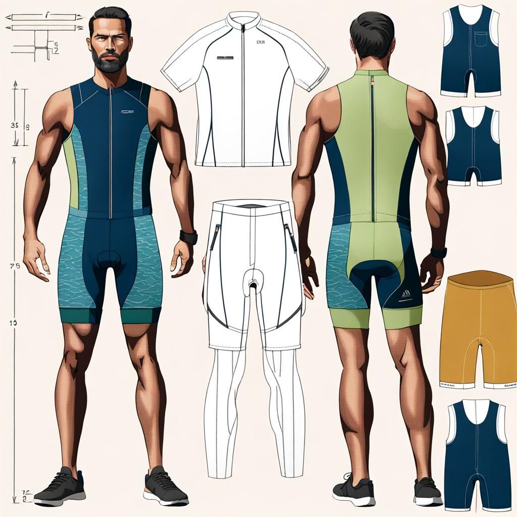 Sewing Pattern: Men's Cycling Shorts in 2D