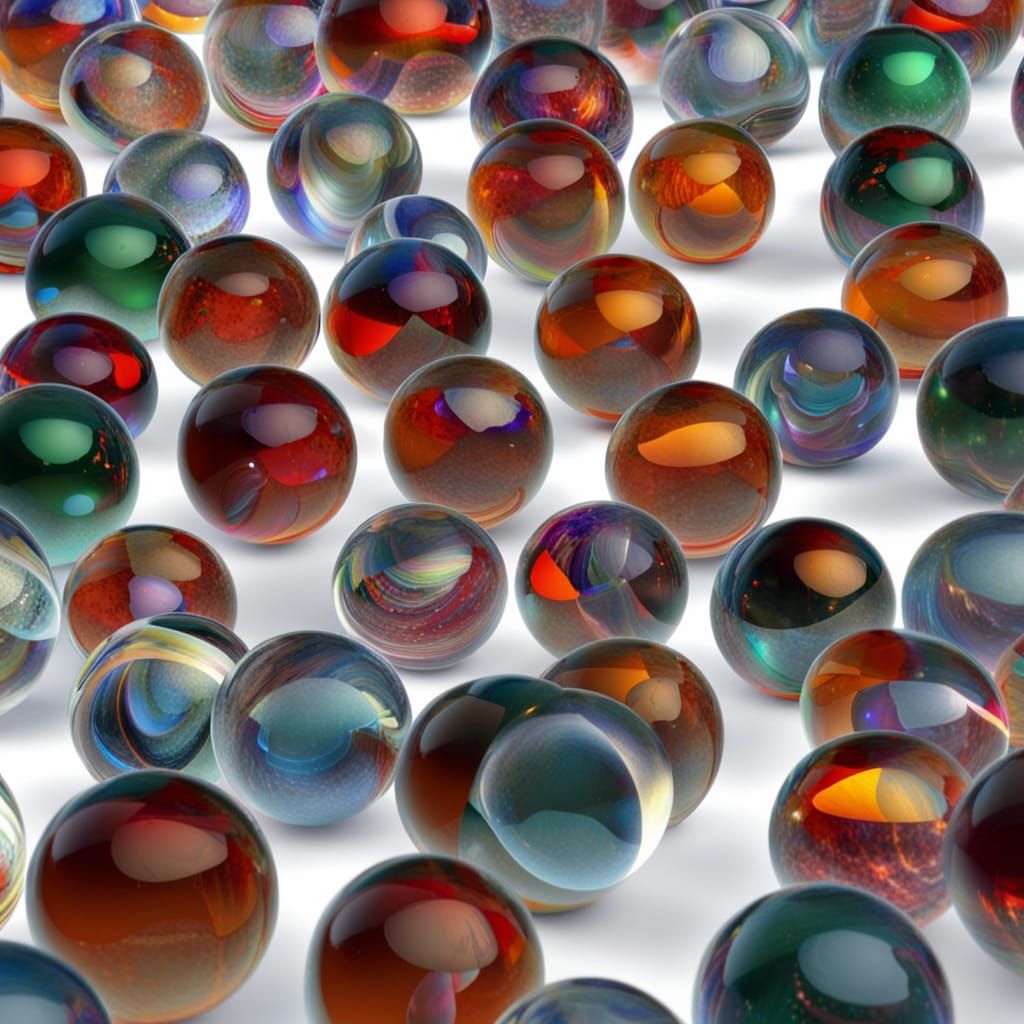 Reflective Glass Spheres in Minimalist Style